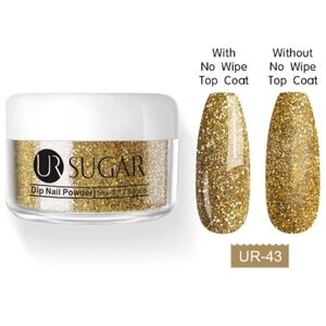 Gold matte effect nail dip powder